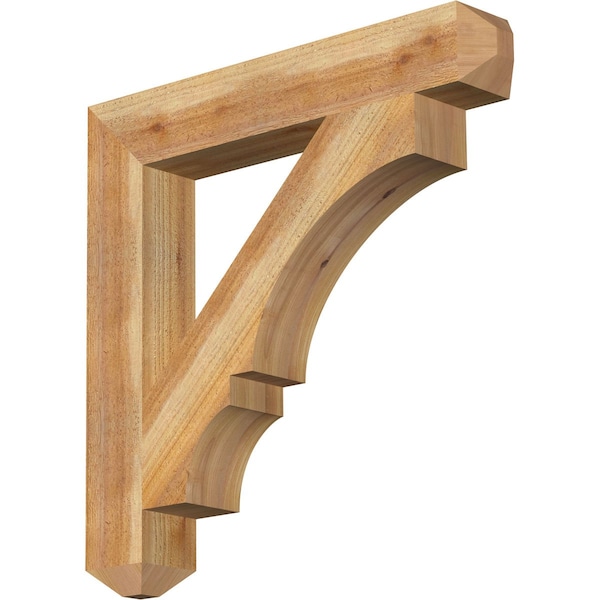 Ekena Millwork Balboa Craftsman Rough Sawn Bracket, Western Red Cedar, 4"W x 26"D x 26"H BKT04X26X26BOA04RWR - main